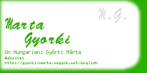 marta gyorki business card