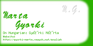 marta gyorki business card